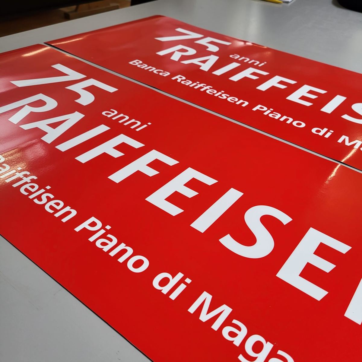 Lavoro di Insegne e cartellonistica pubblicitaria in Ticino realizzato da VAM Deco in Ticino (foto 2)