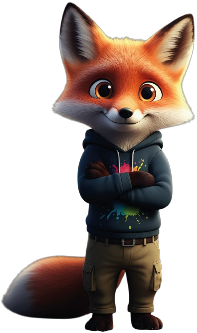 La mascotte volpe di VAM Deco